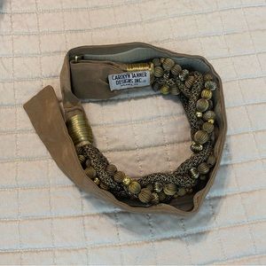 ☘️VTG Carolyn Tanner Designs Belt Bronze/Gold Bead Tones